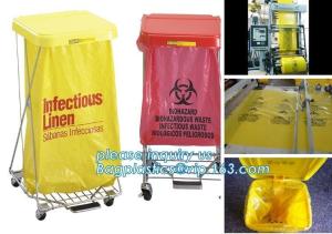 Wholesale Disposable Hospital Red / Yellow Polyethylene Biohazard Infectious Autoclave Bags, Draw string Biohazard garbage/trash b from china suppliers