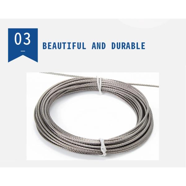 Smooth Surface Stainless Steel Wire Rope for Durable Sling in Customized Design
