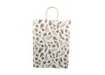 Plain Pretty Christmas Gift Bags Silver Foil Stamping Glossy Lamination