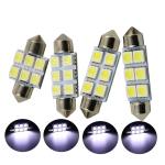 Festoon C5W 5050 6SMD LED Car Interior Lights Lamp Bulb Dome Blue White DC 12V