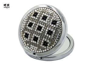 Wholesale Magnifying Feature Bling Silver Plated Compact Mirror Wedding Favours from china suppliers