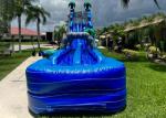 Large Inflatable Water Slides Blue Outdoor Commercial Grade Inflatable Water
