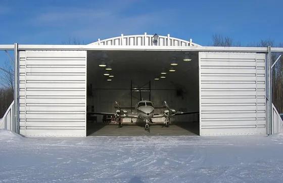 Industrial Temporary Aircraft Repair Hangar Pre Engineered H Beam Steel Airplane