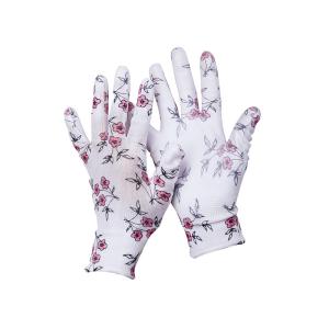 Wholesale Anti-slip Function Colorfull PU Coated Waterproof Floral Printing Ladies Work Gloves from china suppliers