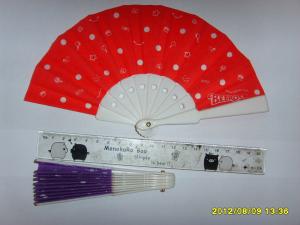 Wholesale 12cm promotional plastic hand fan with paper or fabric , perfect for promotion or decoration from china suppliers