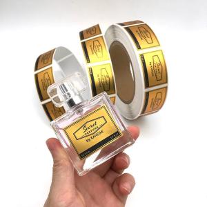 Wholesale Vinyl Gold Foil Customized Cosmetic Luxury Glass Bottle Label Printed Perfume Sticker from china suppliers