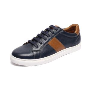 Wholesale Navy Brown Antiodor Mens Leather Casual Shoes Microfiber Lining from china suppliers