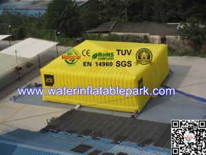 Wholesale Yellow Festival Giant Inflatable Cube Tent , Inflatable Large Storage Tent Custom from china suppliers