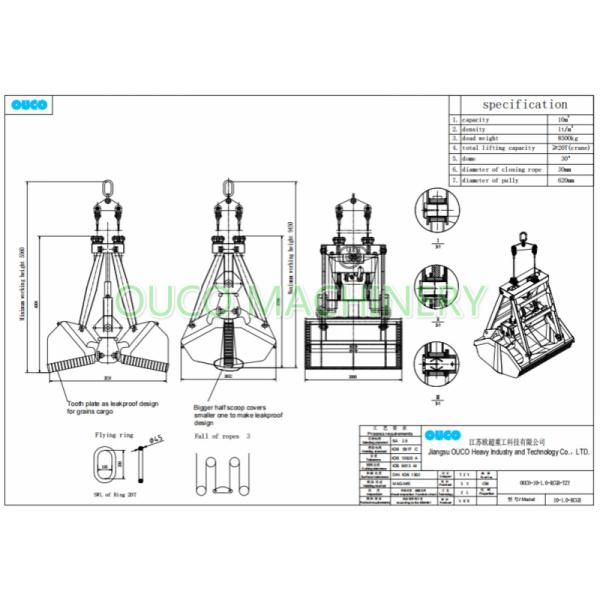 High Safety 12CBM Radio Remote Control Clamshell Grab Bucket Easy To Operate