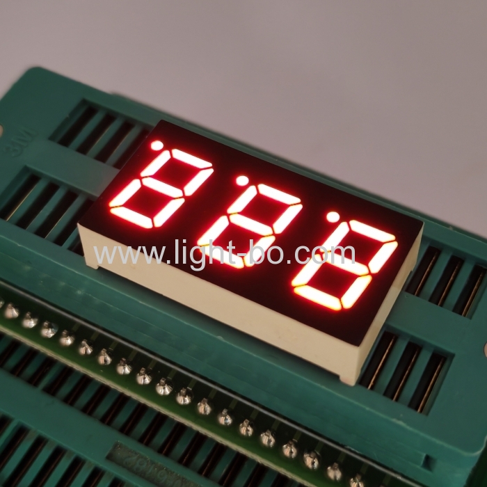 0.4in CC 3-Digit 7-Seg LED, Ultra Bright Red Display for Temp Indicator
