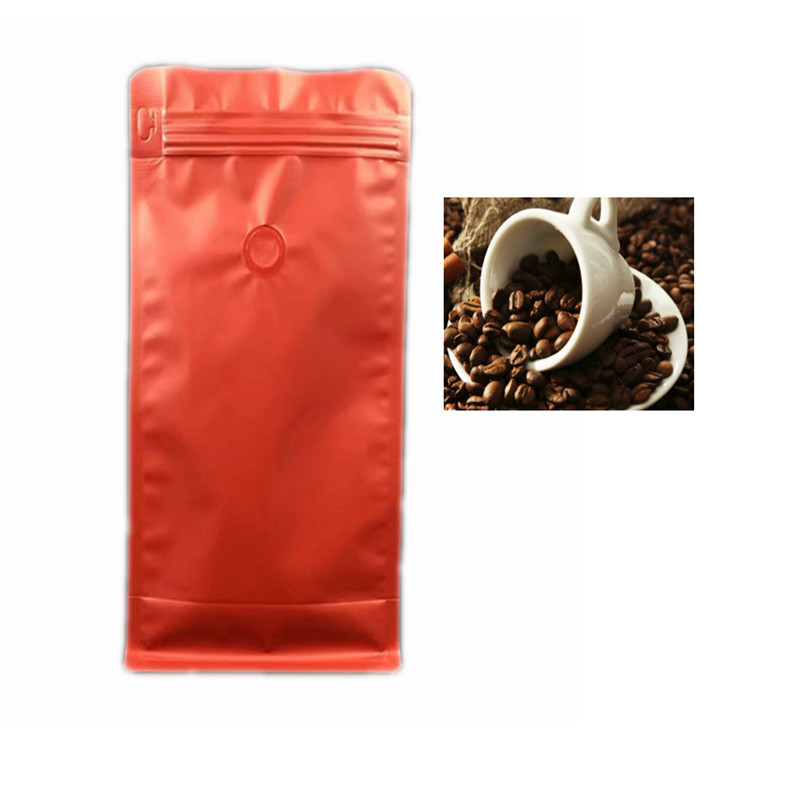 Custom Printing Coffee Pouch Coffee Bag with one way Degassing Valve Pull tab Zipper