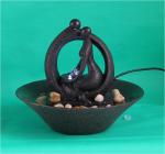 8'' Happy Family Antique Copper Color Indoor Table Water Fountains