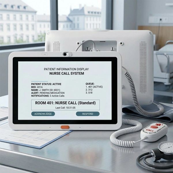 Android Hospital Bedside Tablet with POE and Multi-Point Touch Screen