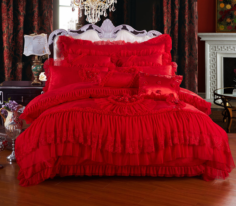 60 Count High End Lace Bedding Jacquard Fabric Queen 100% Organic Cotton Sheet Sets