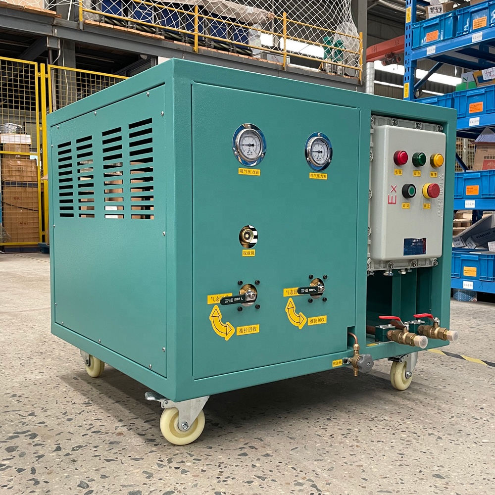 R123 rreon recovery system ac recharge machine low pressure R1233zd refrigerant recovery unit