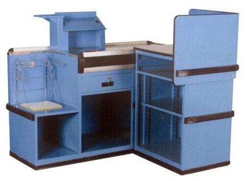 Custom Build Retail Store Metal Cashier Supermarket Checkout Counter Furniture