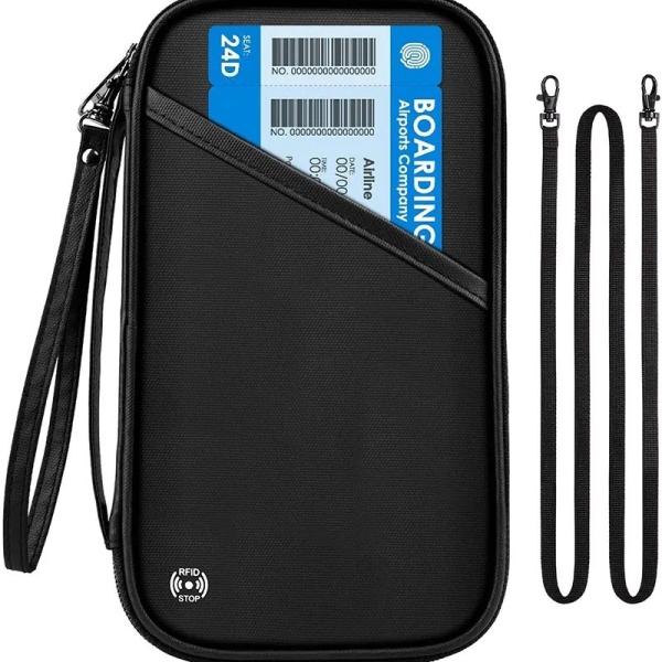 Waterproof Portable Document Organizer RFID Travel Passport Wallet Holder 9.25*5