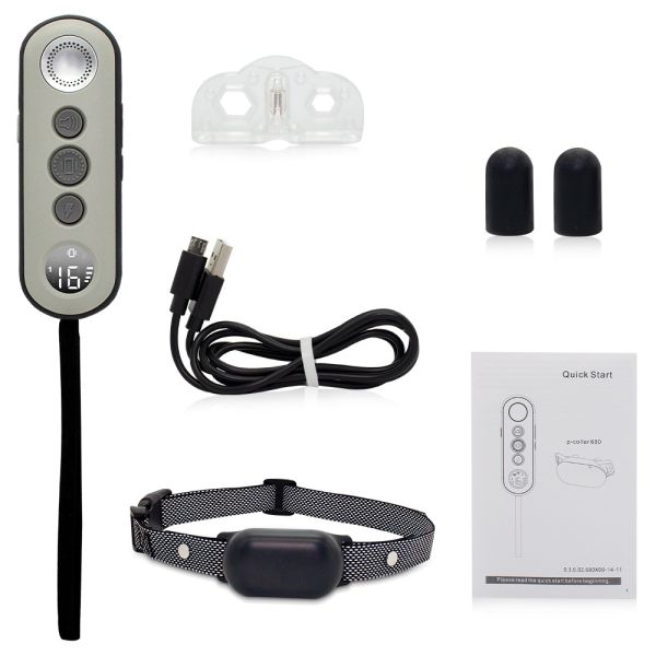 Rechargeable Waterproof Dog Trainer Neck Ring Electrostatic Remote Control Outdoor Pet Training Barking Collar