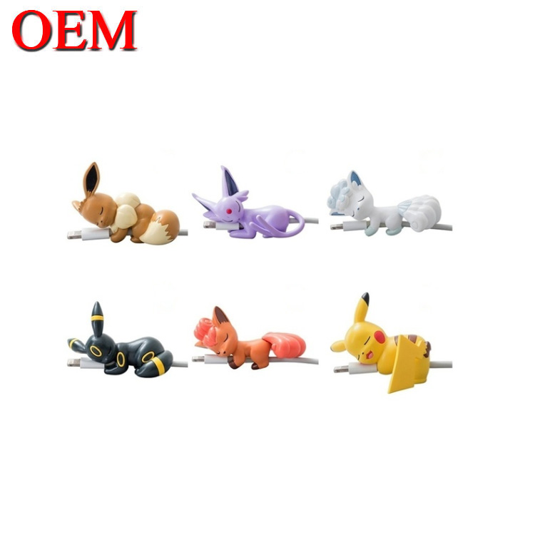 Factory Custom OEM Cute 3D Mini Figure Anime Phone Cable Bite Toy custom plastic pvc vinyl toys