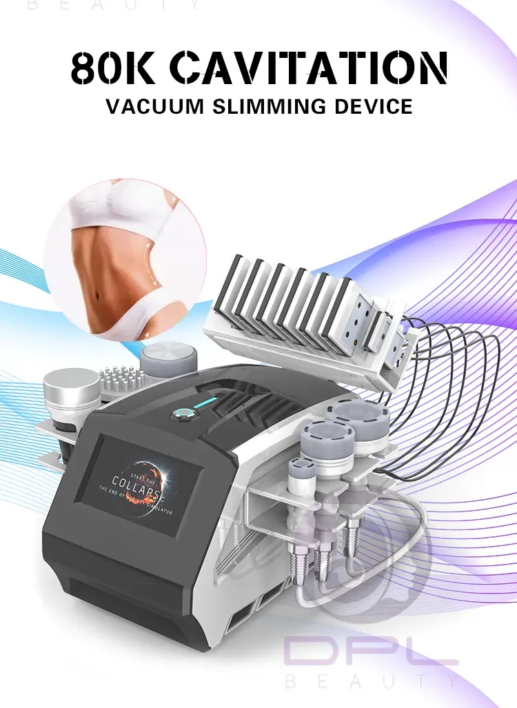 Anti Aging Vacuum Cavitation Machine 80K Laser Cellulite Remover