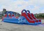 Outdoor Double Lane Adults Wipeout Inflatable Big Baller For Inflatable Assault