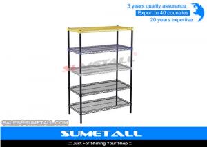 Wholesale Heavy Duty Steel 5 Tier Wire Shelving With Powder Coated Colorful Surface from china suppliers