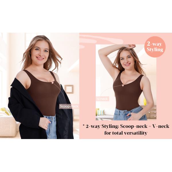 Medium Control Women's Shapewear Bodysuit XS XL 3XL Sizes in Spandex / Nylon Fabric