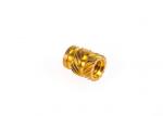 OEM Precision Brass Knurled Nut / Brass Insert Fittings For Plastics Connector