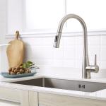 304/316 Stainless Steel Satin Finished Kitchen Faucet With Pull Down Out
