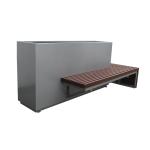 Custom Commercial Large Planters With Bench For Outdoor Garden Patio