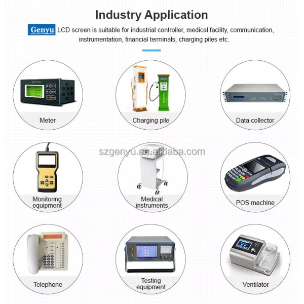 Square Round Programmable Monochrome STN/FSTN 12864 128*64 128X64 Graphic LCD Display with Customizable Backlight Color