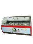 Small Glass Chest Showcase Low Power Consumption , Nestle Ice Cream Freezer
