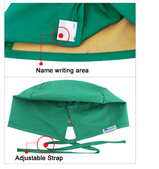 Hubei Haixin Scrub Cap Cotton Surgical Cap Unisex Doctor Cap Women Working Hat ISO 13485 CE