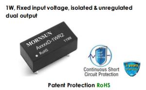 Wholesale 12VDC 48V 24V DC DC Converter In Automotive 1W EN62368 Single Output from china suppliers