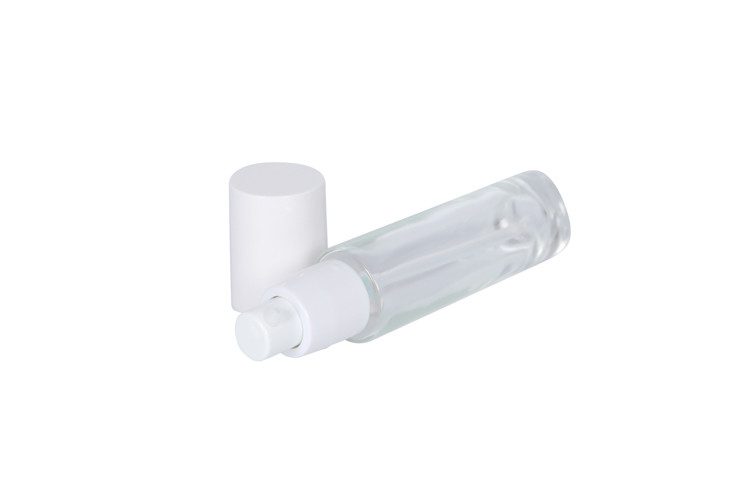30ml Glass Foundation Bottle With Press Pump Travel Cosmetic Emulsion Essence Bottle