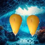 Boat Air Bags PVC Buoyancy Bags Diving Parachute Shape Underwater Airbag