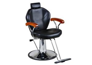 Wholesale WT-3202 Professional Hair Styling Chair Black PU Chrome Armrest with Wood from china suppliers