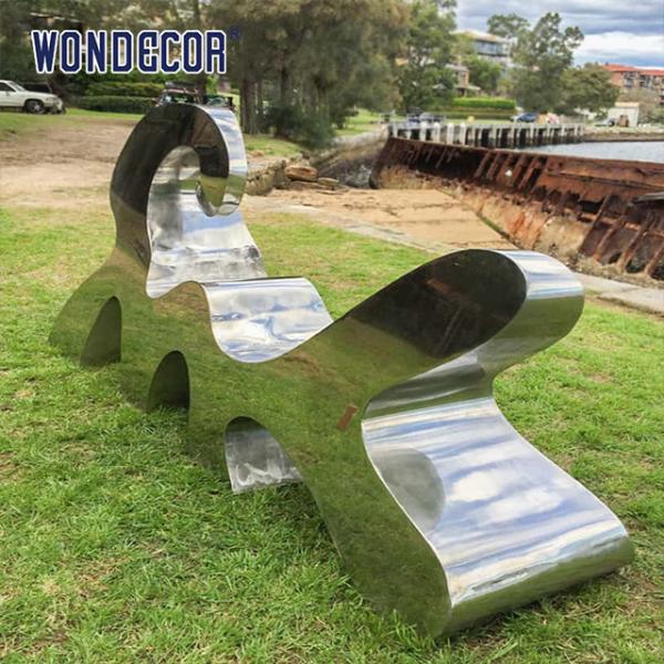 Large outdoor garden geometric metal art forging shaped stainless steel