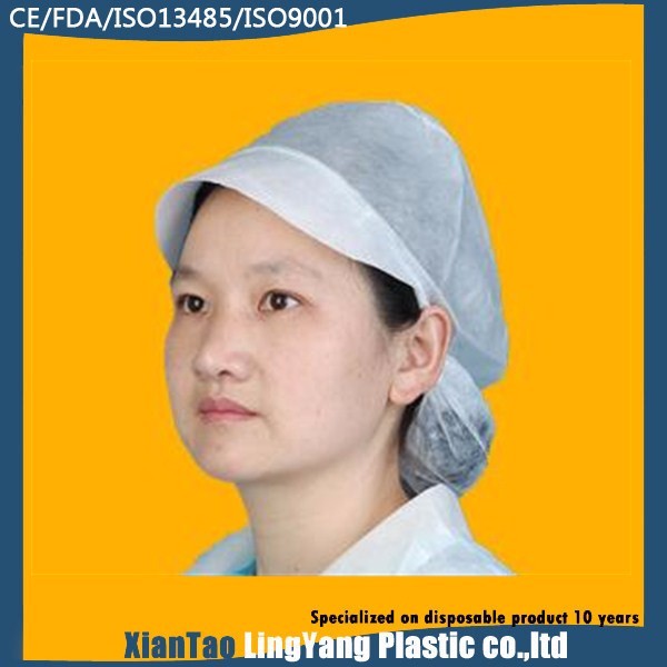 Wholesale disposable non woven snood cap for female worker