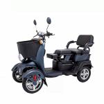 Household four-wheel electric vehicle small scooter three-seat adjustable