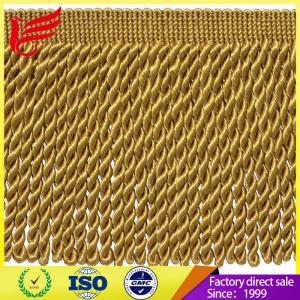 China Factory Direct Hot Sales New Style Gold Color Polyester Bullion chainette fringe For Sofa on sale