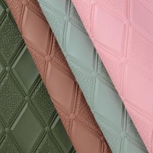 Wholesale Versatile PVC Bag Leather Diamond Plaid Soft Faux Leather Fabric Decorative from china suppliers