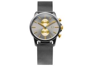Wholesale Mesh band stainless steel case men chronograph watch with 5atm water resistant from china suppliers
