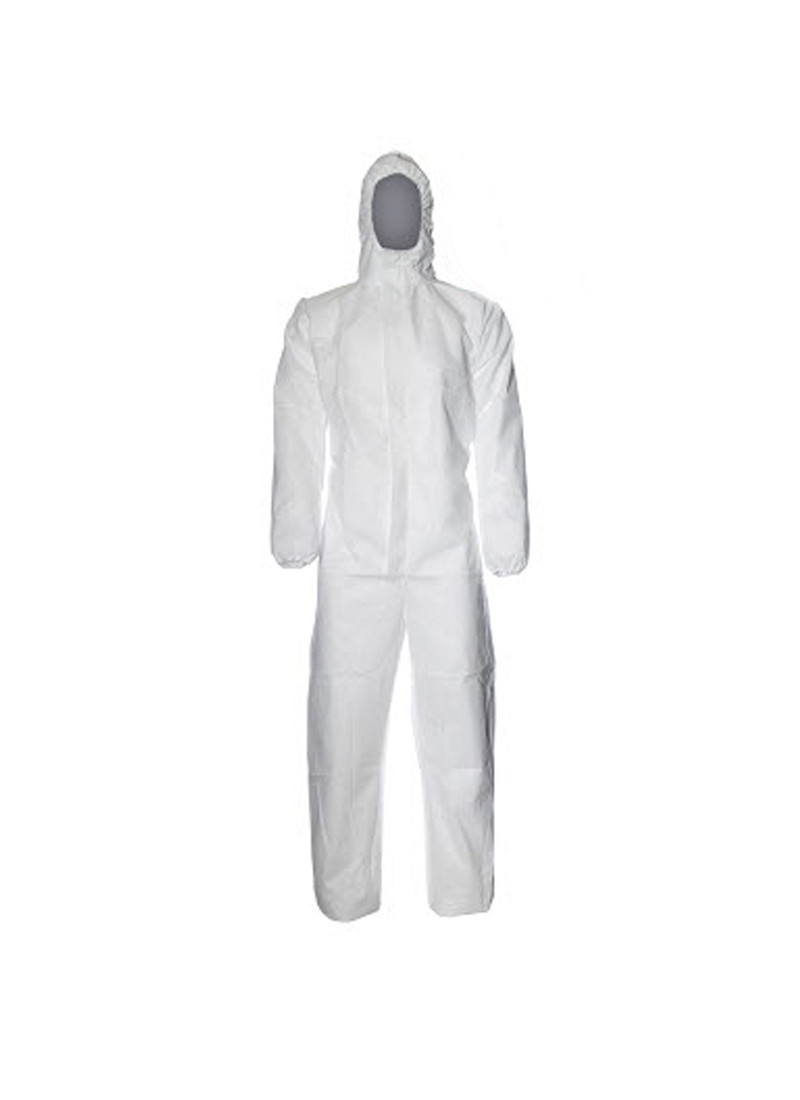 White Disposable Protective Coveralls Dust Proof High Breathability