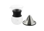 Glass Carafe Coffee Maker , Stainless Steel Single Cup Pour Over Coffee Maker
