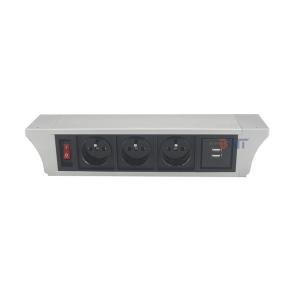 Wholesale 1.5m Cable Aluminum Alloy Desk Mounted Power Sockets from china suppliers
