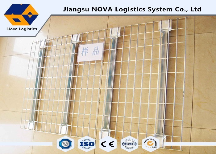 Medium Duty Galvanised Steel Mesh Deck Railing , Pallet Rack Retail Shelving Systems