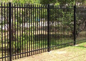 Wholesale 2.1m By 2.4m Steel Tubular Fencing Black Color Security Tube Crimped Spear from china suppliers