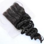Top Quality Wholesale Peruvian Hair Deep Wavy Silk Top Virgin Hair Lace Closure