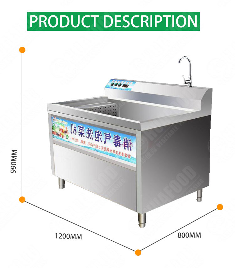 150KG Small Fruit And Vegetables Washing Machine Air Bubble Machine